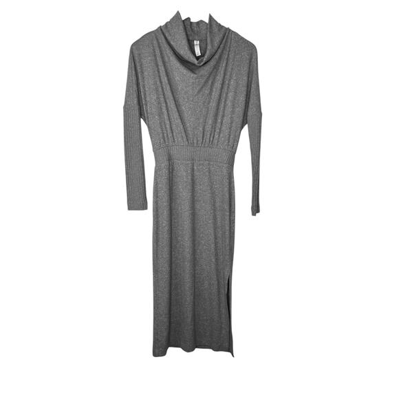 DAILY PRACTICE Draped Cowl Neck Midi Dress in Gray Women’s XXS - Picture 6 of 16